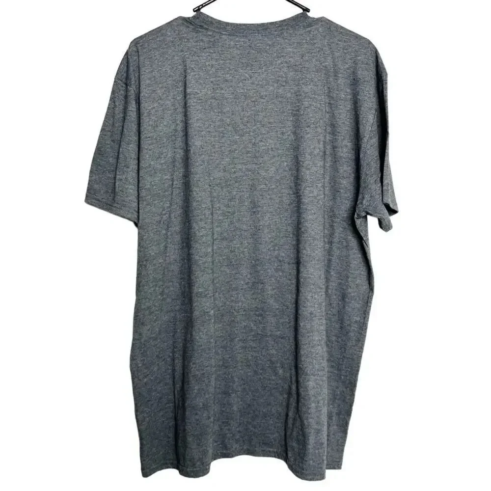 Papa Bear Short Sleeve Crew Neck Graphic Tee Grey and White Size XL